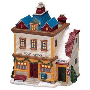 Lemax Caddington Village Blue Top Post Office/Barber~ Vintagec1992
